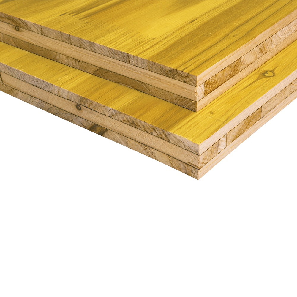 Painel amarelo de cofragem de 3 camadas