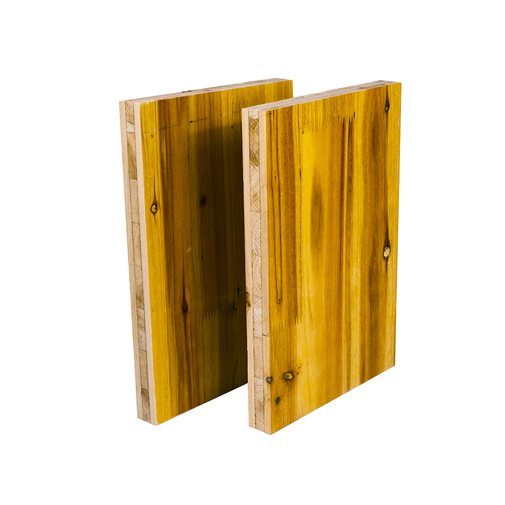 Painel amarelo de cofragem de 3 camadas