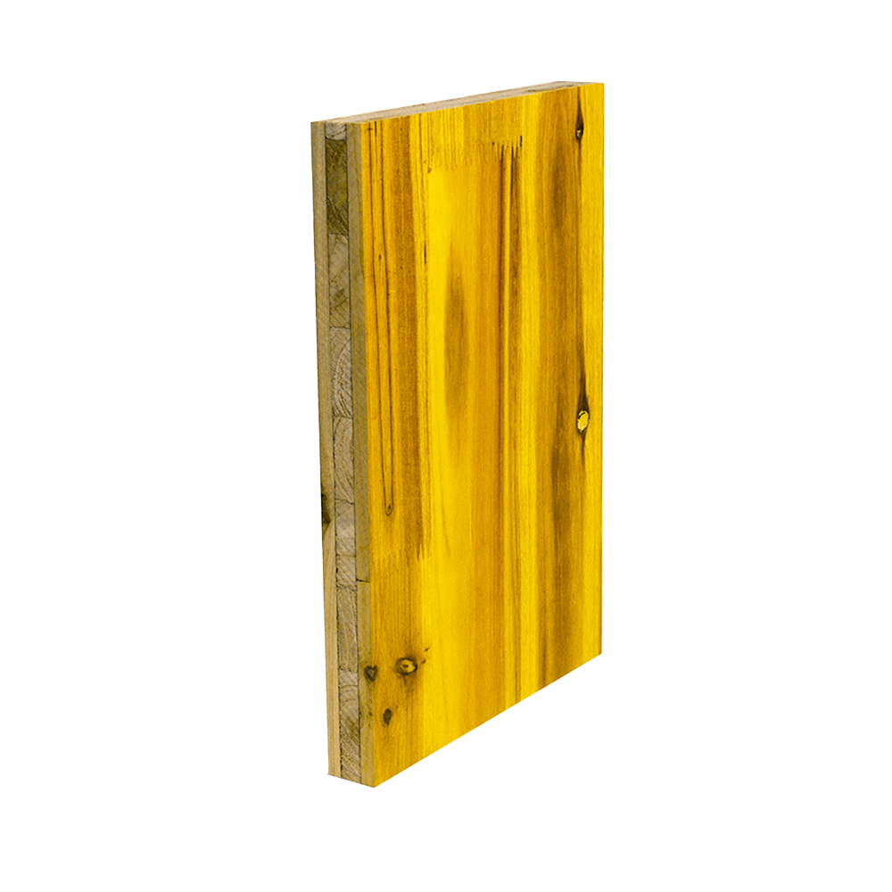 Painel amarelo de cofragem de 3 camadas